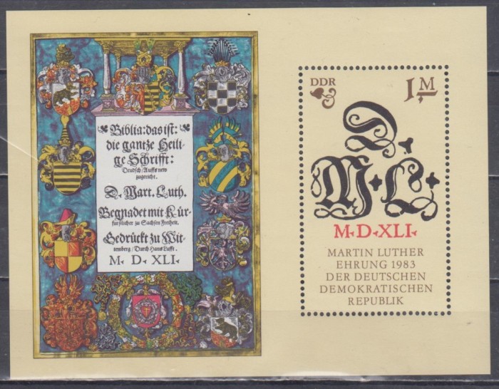 M2 C3 - Timbre foarte vechi - Germania Democrata - DDR - colita dantelata