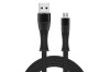 CABLU DATE INCARCARE FISH USB LA MICRO USB 1M 2.4A NEGRU