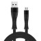 CABLU DATE INCARCARE FISH USB LA MICRO USB 1M 2.4A NEGRU