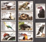 ZAIR 1982 FAUNA PASARI ( serie dantelata ) MNH, Nestampilat