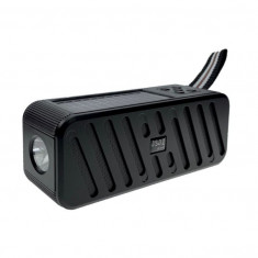 Boxa portabila radio cu lanterna, incarcare solar si electric, Bluetooth : Culoare - negru