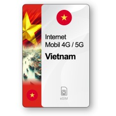 eSIM Internet Vietnam, valabil 7 zile, trafic 1 GB, Premium