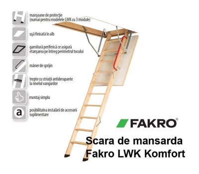 Scara pod FAKRO LWK Komfort termoizolata foto