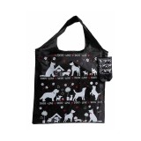 Cumpara ieftin Sacosa cumparaturi poliester alb negru Pisicute cm 37 x 54 H, 12 L