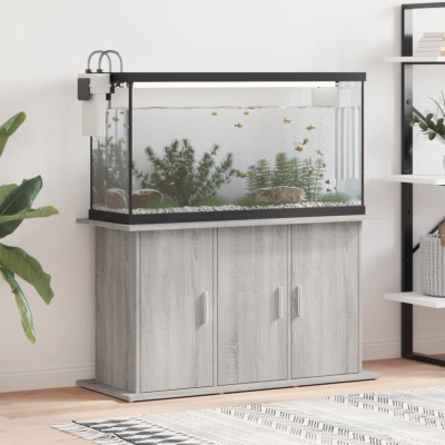 vidaXL Suport acvariu, gri sonoma, 101x41x58 cm, lemn prelucrat foto