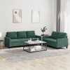VidaXL Set de canapele cu perne, 2 piese, verde &icirc;nchis, catifea 3201518