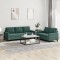 vidaXL Set de canapele cu perne, 2 piese, verde &icirc;nchis, catifea 3201518
