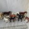 bnk jc Lot 10 animale domestice - cai - pentru diorame