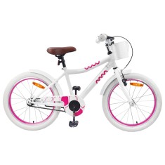 vidaXL Bicicletă pentru Copii 20 Inci pentru 6-11 ani Alb 42009546