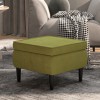 VidaXL Scaun cu picioare din lemn, verde deschis, catifea 329439