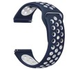 Curea Silicon Albastru/Alb compatibila Huawei Watch Fit 3, Adaptor Inclus, Quick Release, 20mm