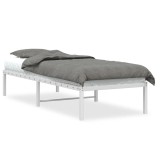 Cumpara ieftin Cadru pat metalic, alb, 75x190 cm