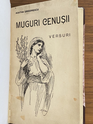 Agatha Grigorescu Bacovia - Muguri Cenusii 1926- dedicatie autograf foto