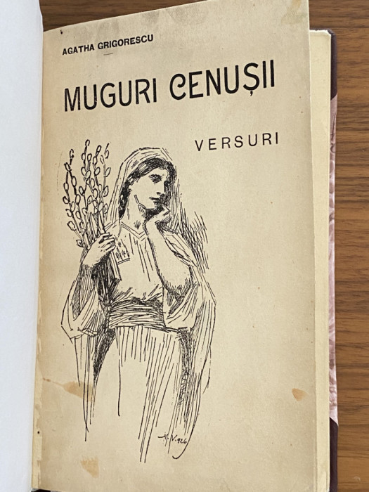 Agatha Grigorescu Bacovia - Muguri Cenusii 1926- dedicatie autograf