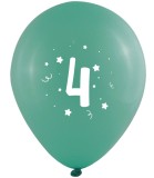 Baloane 10 Buc. 12" - 30 Cm cu Imprimare - Cifra 4