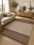 Cumpara ieftin Covor Iuta Natura 971-19, Marime 50 x 80 cm, Maro, Inaltime Fir Tesatura plata, Antialergic, Polipropilena, Bucatarie, Hol, Balcon