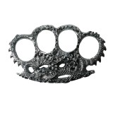 Cumpara ieftin Rozeta Box Pumnal Autoaparare Ideallstore Fire Dragon Skin Argintiu Otel 12cm x 7cm