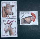 Suedia 1995 animale domestice cocos taur țap erie nestampilata, Nestampilat