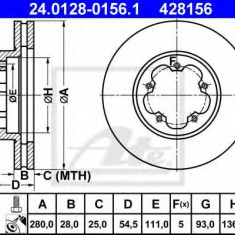 Disc frana FORD TRANSIT bus (2006 - 2014) ATE 24.0128-0156.1