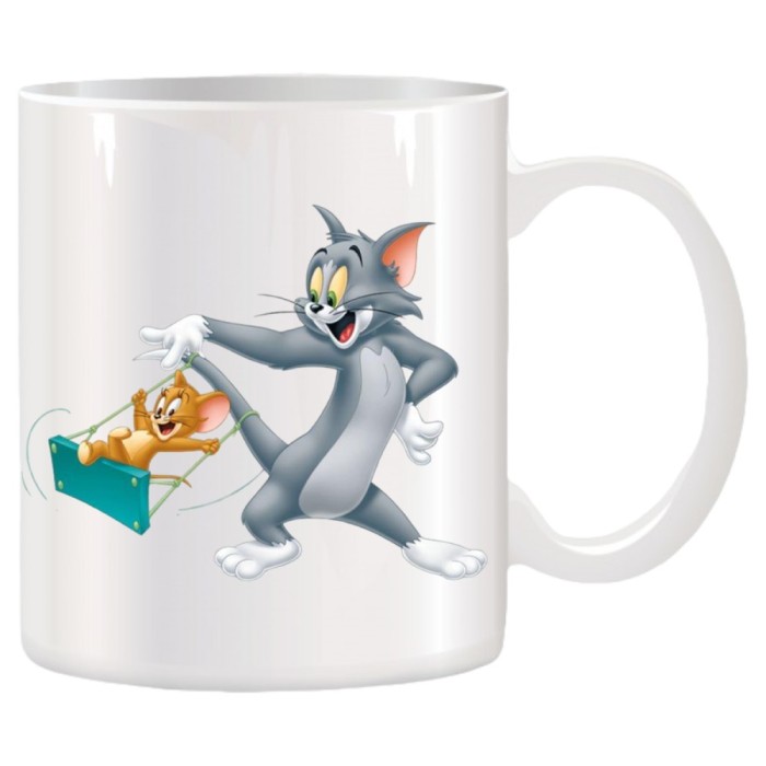 Cana alba personalizata Disney, Tom and Jerry, INOVATIX&reg;. 330ml