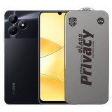 Folie de Protectie pentru Realme C51, TEO, Sticla Securizata ESD Antistatica, Super-X Privacy OG, Margini Negre, 0.30 mm, Transparent Inchis
