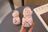 Sandale roz pudra pentru fetite - Papusica (Marime Disponibila: Marimea 24)