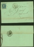 France 1869 Postal History Rare Old Cover Paris to Besancon DB.518