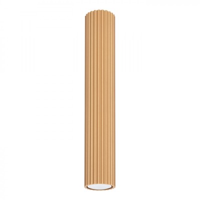 Lampă De Tavan Karbon Din Aluminiu Aurit, 1 Bec Tub Minimalist De Interior foto