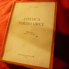 Liviu Rusu - Estetica Poeziei Lirice - Ed.1944 Casa Scoalelor , 308 pag