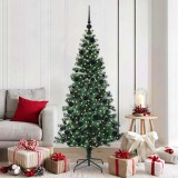 Cumpara ieftin Pom de Craciun artificial pre-iluminat cu 300 LED Verde 180 cm