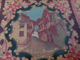 Album foto vechi Plovdiv Bulgaria,album vechi coperta lemn pictata/pirogravata