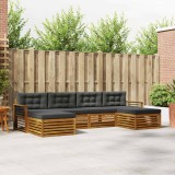 Cumpara ieftin Set de canapele de exterior 6 buc. 4-Locuri Natural si Antracit