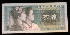 B11 11 - Bancnota foarte veche - China - 2 er jiao - 1980