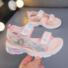 Sandale roz pudra pentru fetite - Angel (Marime Disponibila: Marimea 31) foto