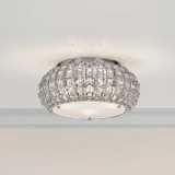 Plafoniera Maher, 4 lumini, acril/metal, transparent, 16,5 x 36 x 36 cm