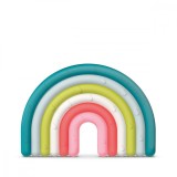 Inel de dentiție din silicon curcubeu, multicolor, suavinex