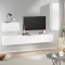 Set dulap TV, 4 piese, alb, lemn prelucrat