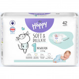 Scutece Happy Soft&amp;amp;Delicate ,Nou Nascut, Marimea 3, 42 buc