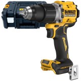 Dewalt DCD805NT - Masina de gaurit si insurubat cu percutie fara acumulatori si incarcator Li-Ion 18 V - Ah 90 Nm motor fara perii led iluminare valiz