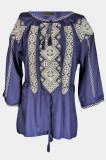 Bluza tip ie dama B23, albastru , marimea L, Alb