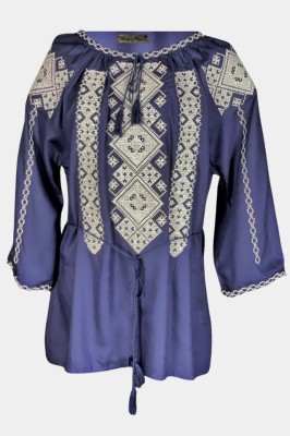 Bluza tip ie dama B23, albastru , marimea L foto