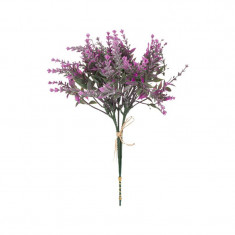 Floare decorativa artificiala, buchet lavanda, mov, 23 cm, ATU-084750