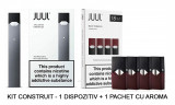 Kit construit Juul Dispozitiv Negru + 1 pack(4 capsule) Rich Tobacco 18mg/ml