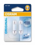 Set 2 Becuri 12V C10w Original Blister Osram 96345 6411-02B