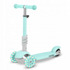 Trotineta 3 in 1 cu scaunel si roti roti cu lumini LED Ricokids Buggy Mint