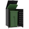 Gossi depozitare cos gunoi cu roti pt. 1 cos, negru 69x79x117 cm otel