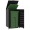 Gossi depozitare cos gunoi cu roti pt. 1 cos, negru 69x79x117 cm otel