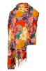 Fular casmir dama F, Dacali, mov/rosu, 180 x 70 cm, Marime universala