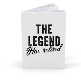 Agenda/Jurnal cu mesaj amuzant de pensionare, 100 file, format A5, The Legend has Retired