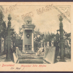 5454 - BUCURESTI, Mausoleum of Iulia HASDEU, Litho - old postcard - used - 1904